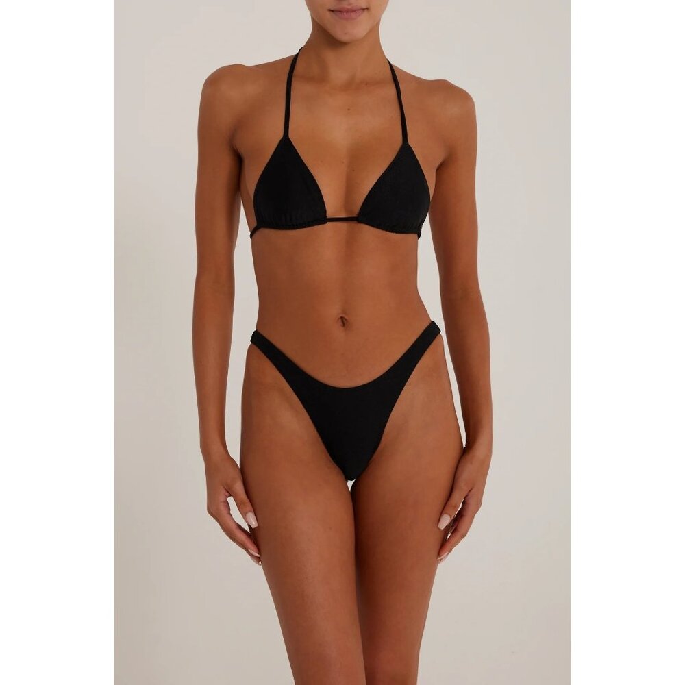 Same Triangle Bikini Top In Black - image 2